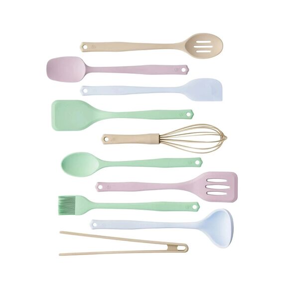 Pioneer Woman 10-Pc Silicone Cooking Utensils Multicolor Home KItchen Gift NEW - Picture 2 of 4